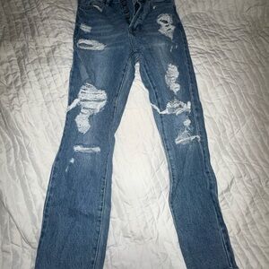 PacSun High Rise Distressed Blue Jeans